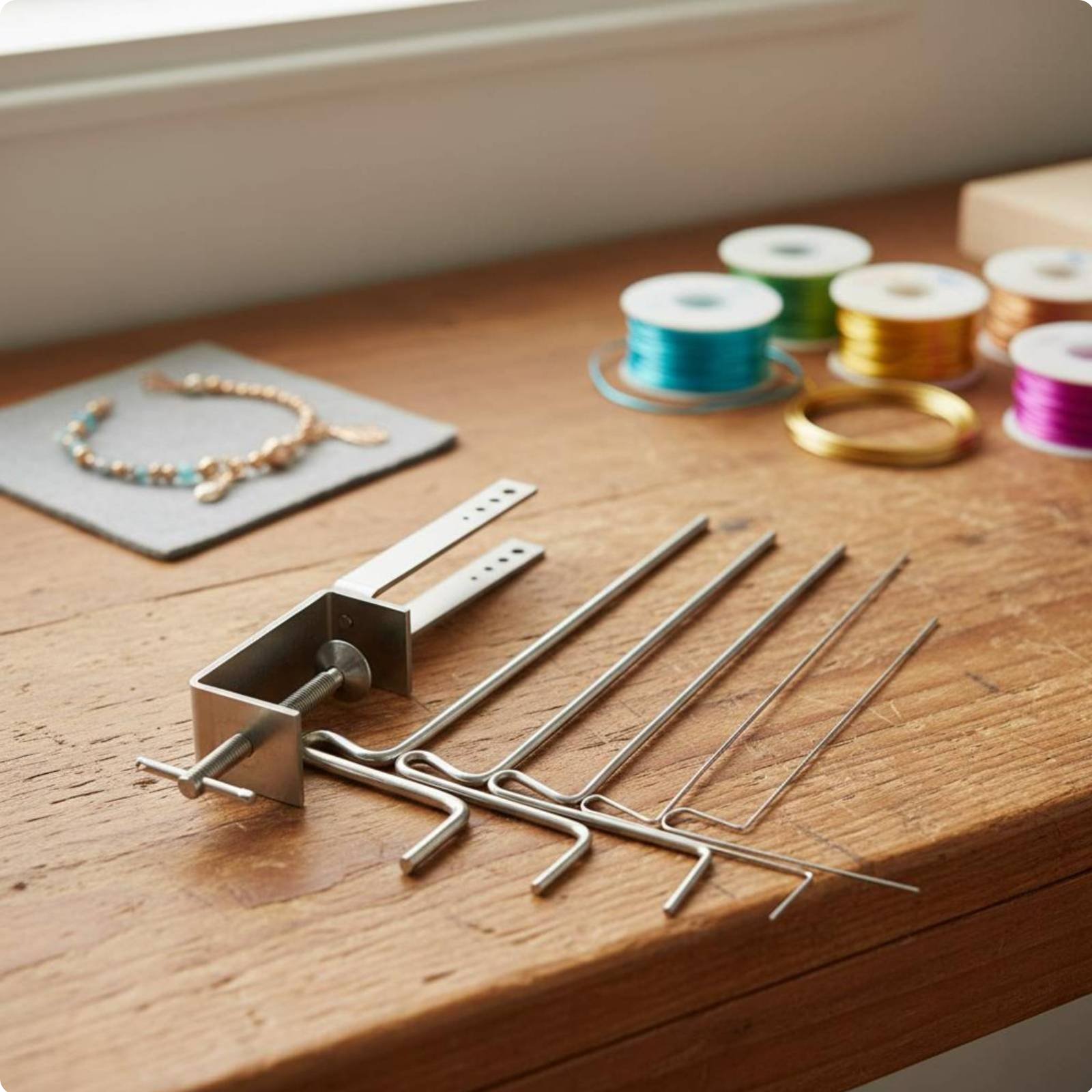 Wire Jewelry Making Jig - مجموعة أدوات لف الأسلاك مع 5