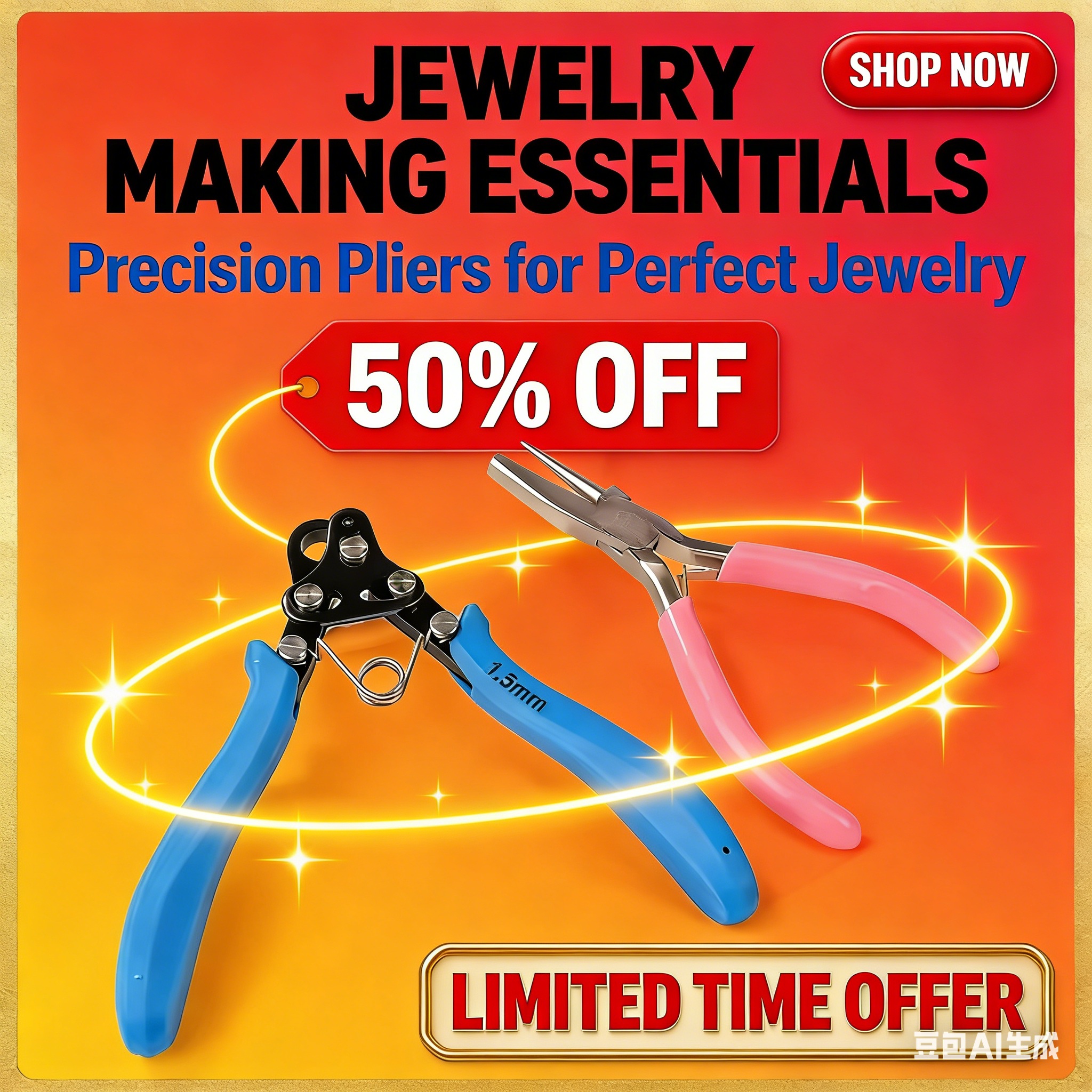 Jewelry Making Eye Pins - طقم كماشة لتشكيل الأسلاك (قطعة واحدة)