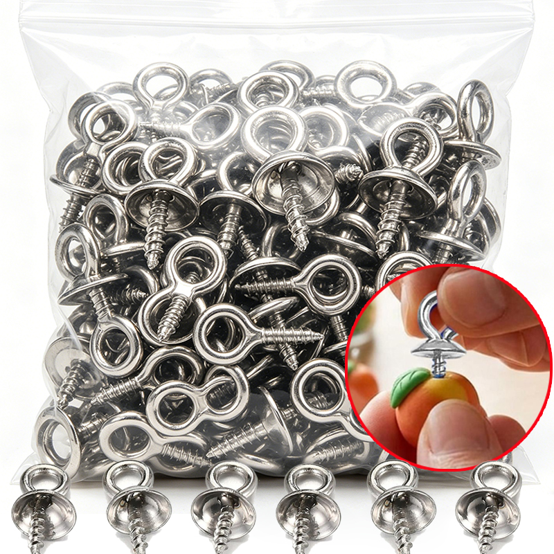 Jewelry Making Eye Pins - 50 قطعة من دبابيس العين المعدنية