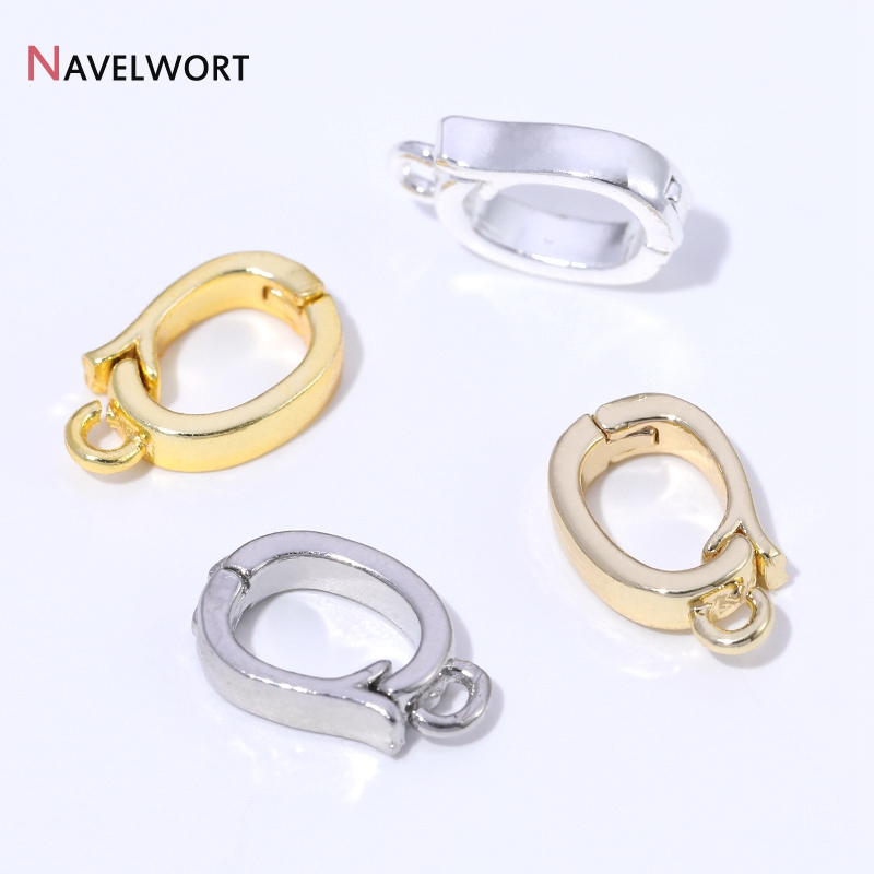 Jewelry Making Class - مشبك قلادة معدني مطلي بالذهب عيار