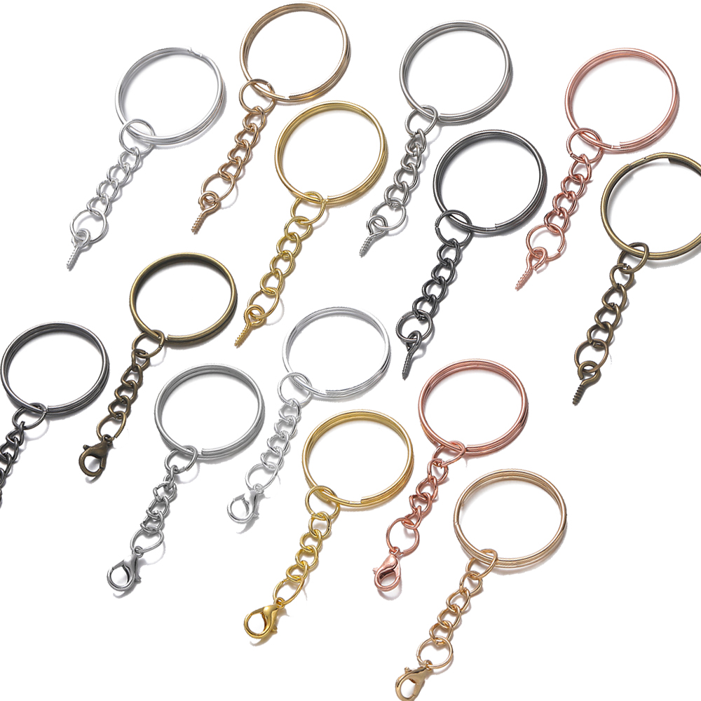 Jewelry Making Eye Pins - 10 قطع/مجموعة حلقات مفاتيح دائرية بمسامير