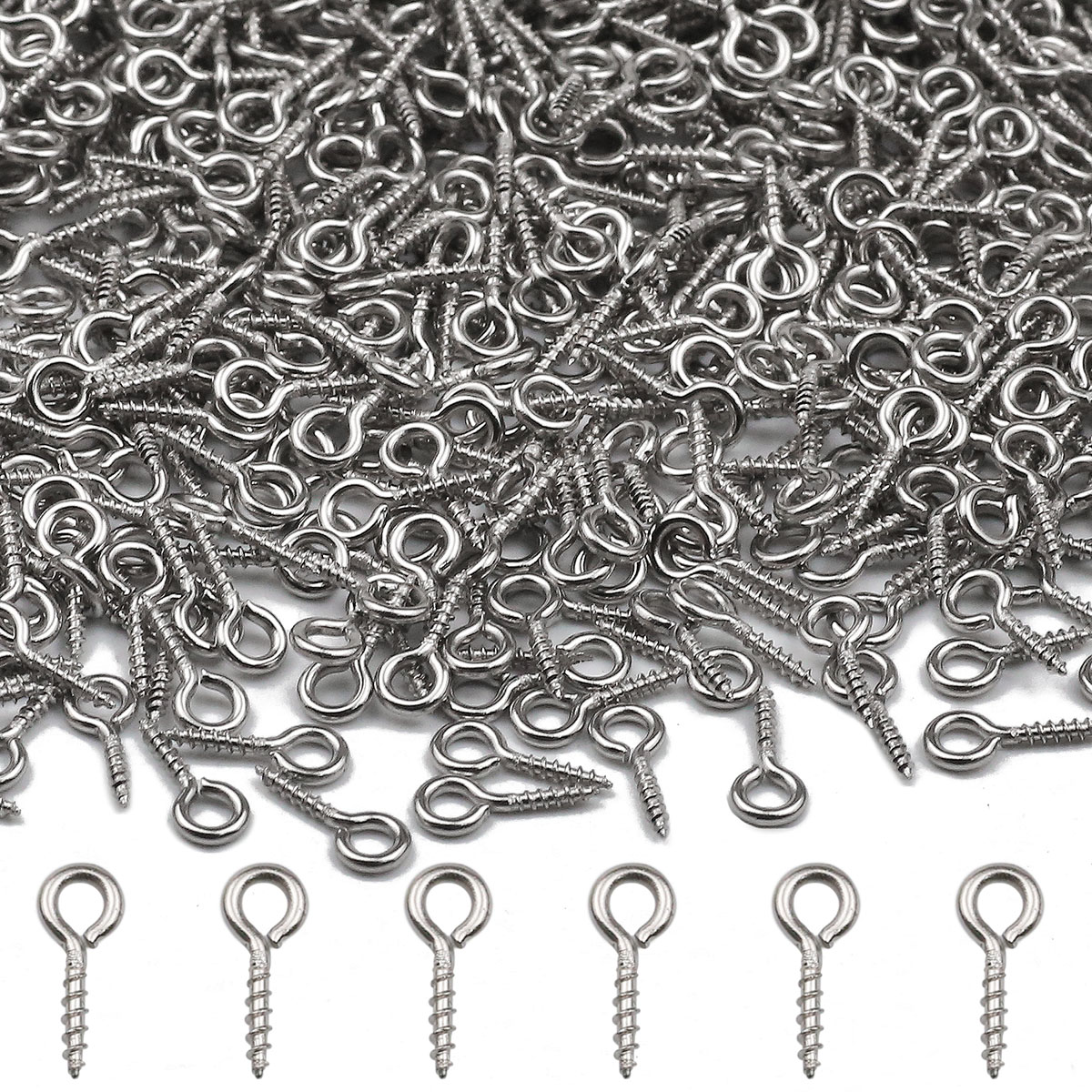 Jewelry Making Eye Pins - 100 قطعة 4x8/5x10/5x12 مللي متر الفولاذ