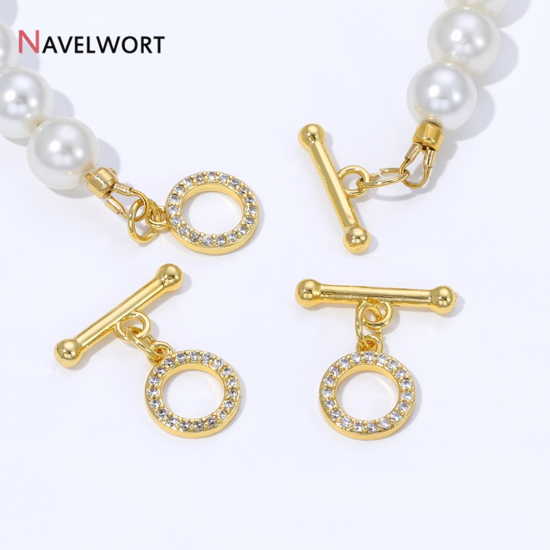 Jewelry Making Class - مشابك OT مطلية بالذهب عيار 18
