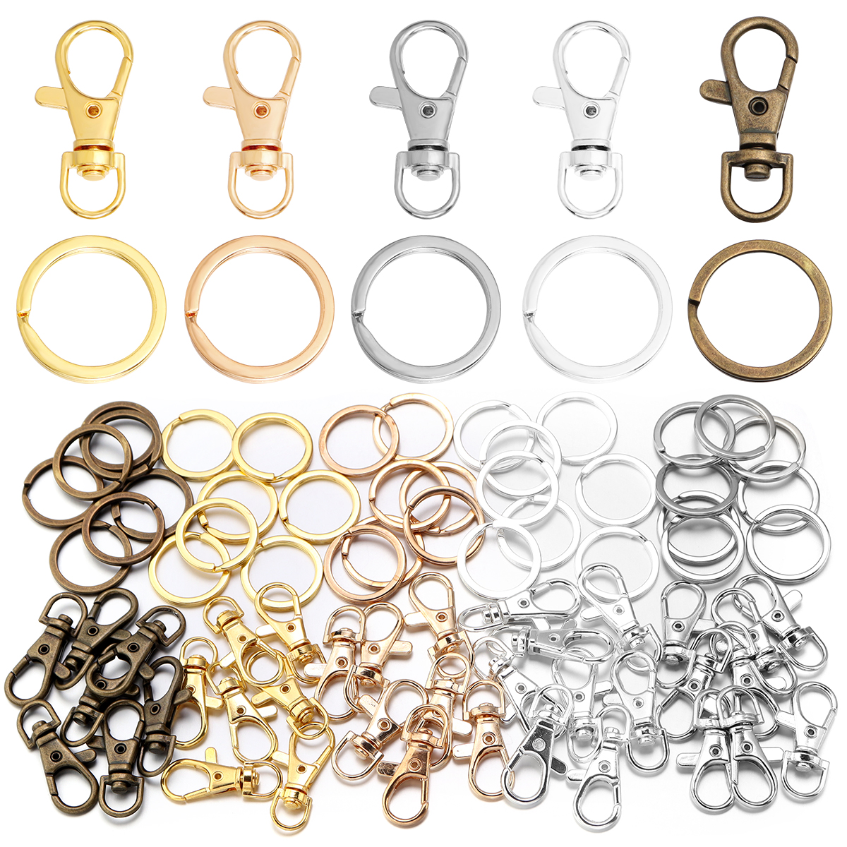 Jewelry Making A Ring - 10 مجموعات من مشابك الأوزان المعدنية
