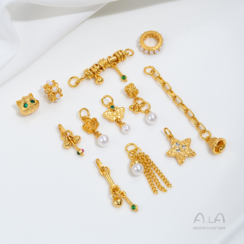 خرز لؤلؤ ذهبي من فيتنام على شك - مراجعة Jewelry Making Vietnam وسعره