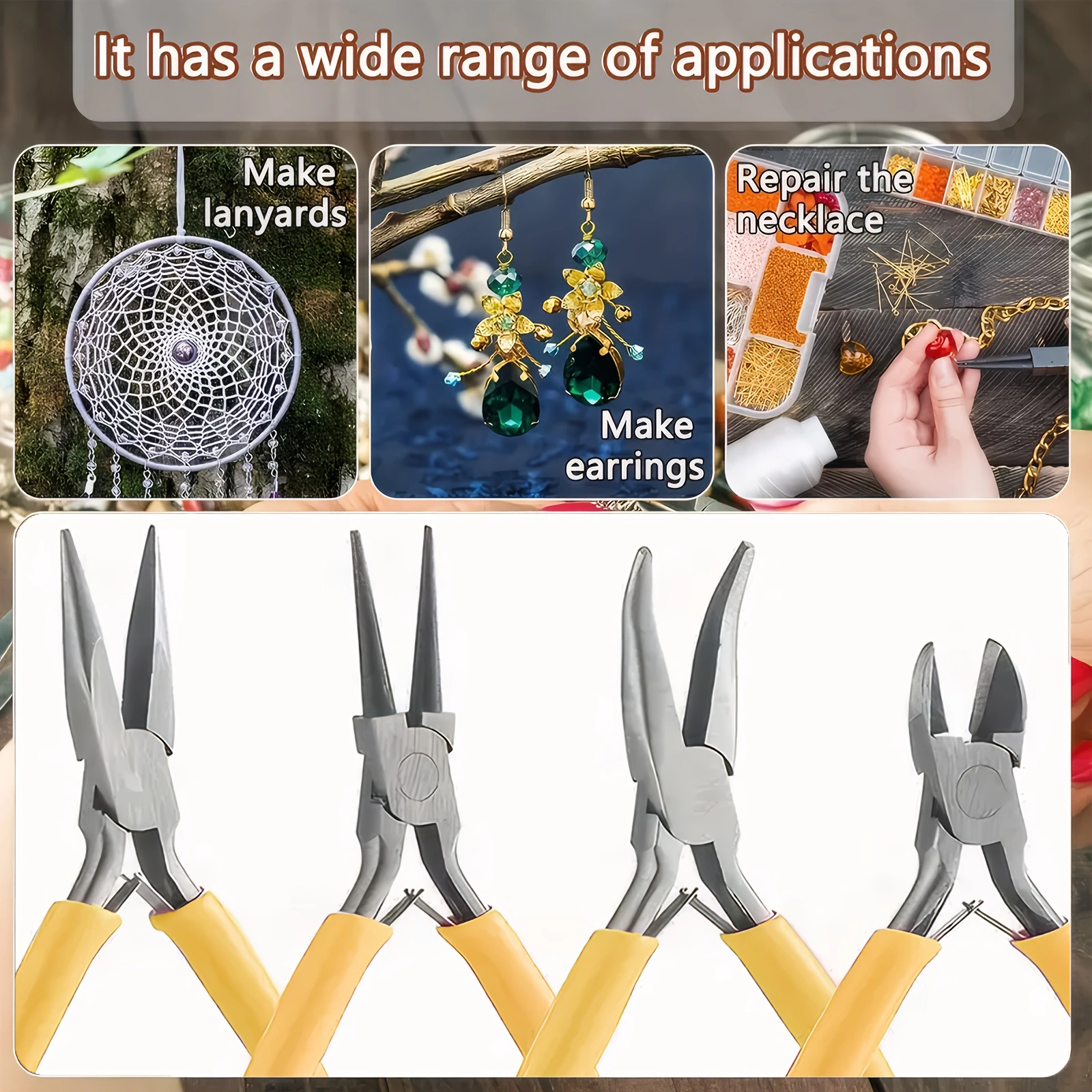 طقم كماشات صفراء لصناعة المجوه - مراجعة Jewelry Making Pliers وسعره