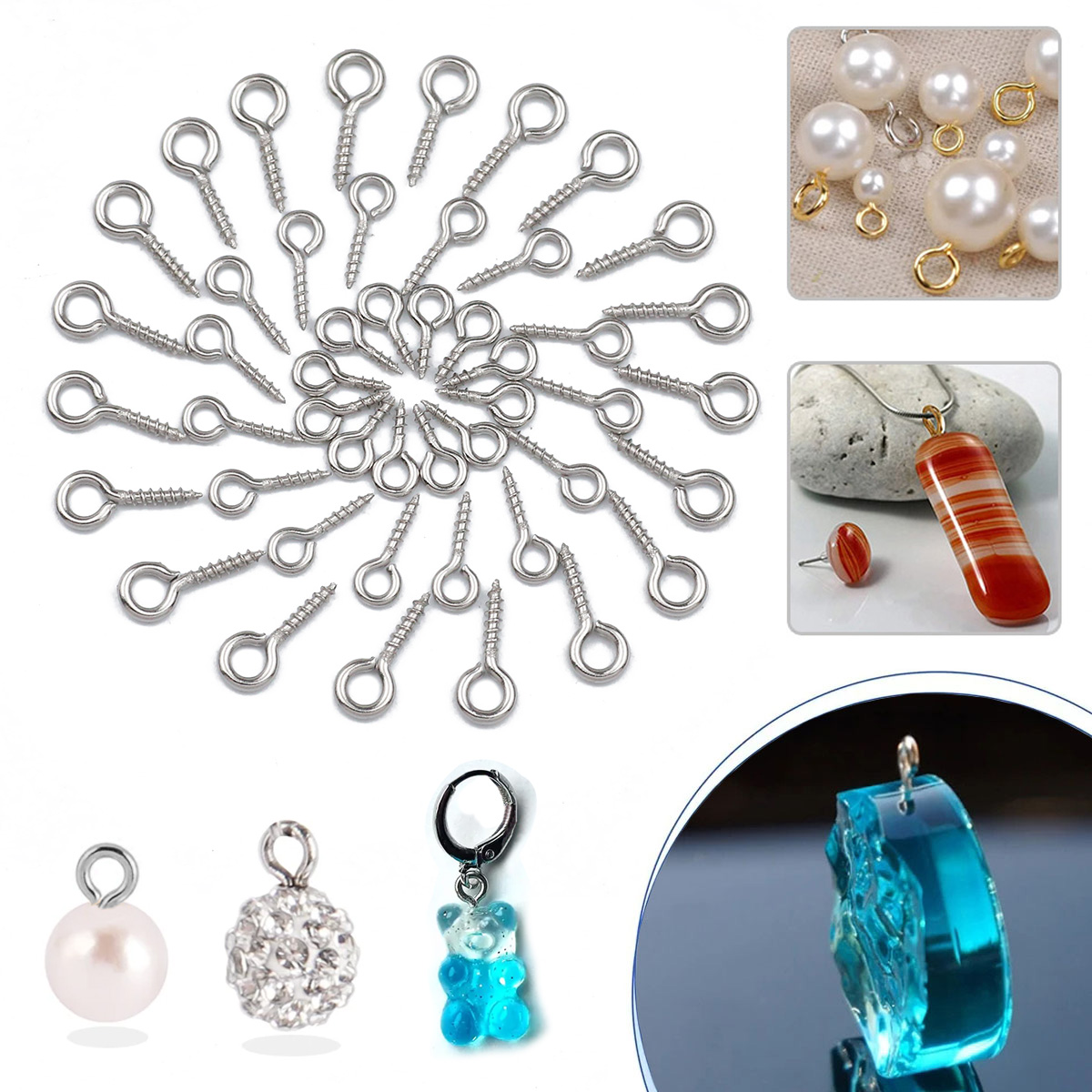 100 قطعة 4x8/5x10/5x12 مللي مت - مراجعة Jewelry Making Eye Pins وسعره